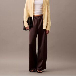 Calvin Klein satin wide leg pants XS